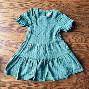 Vignette Girl's Pale Spruce Green Lined Short Sleeve Dress - 3
